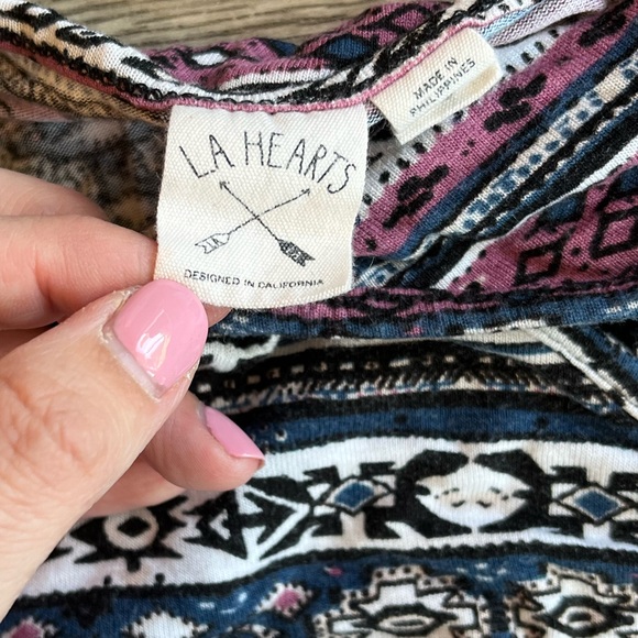 LA Hearts Women’s Geometric Abstract Print Spaghetti Strap Crop Top Size Small - Picture 3 of 9